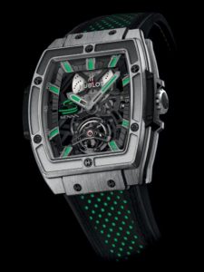 The copy Hublot Masterpiece 906.NX.0129.VR.AES13 watches with green elements will bring you energy.