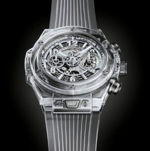 The 45 mm replica Hublot Big Bang 411.JX.4802.RT watches ahave skeleton dials.