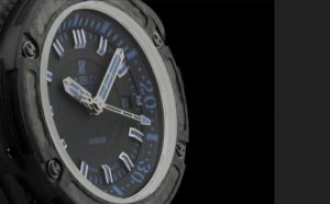 The 48 mm replica Hublot King Power 731.QX.1190.GR.ABB12 watches have black dials.